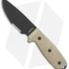 Ontario OKC RAT-3 Fixed Blade Knife Tan Micarta (3.6" Black Serr) 8666