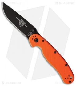 Ontario RAT Model 2 Liner Lock Knife Orange (3" Black)