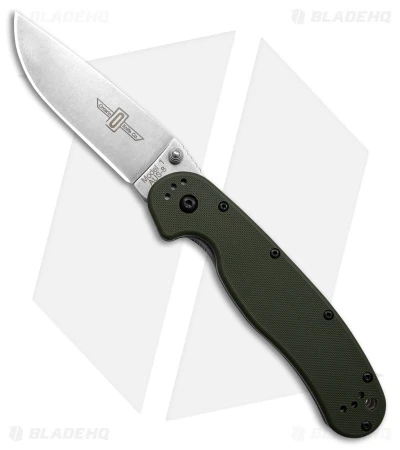 Ontario RAT Model 1 Liner Lock Knife Green (3.6" Stonewash) 1 Ontario RAT Model 1 Liner Lock Knife Green (3.6" Stonewash)