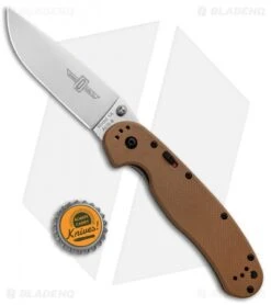 Ontario RAT Model 1A Spring Assisted Knife Coyote Brown G-10 (3.625" Satin) 7 Ontario RAT Model 1A Spring Assisted Knife Coyote Brown G-10 (3.625" Satin) -Blade HQ Ontario Rat Model 1A SA Coyote Brown G 10 Satin ON8870TN BHQ 59357 jr bottlecap