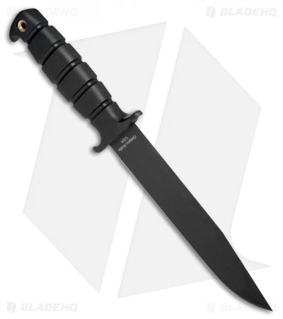 Ontario SPEC PLUS SP6 Fighter Knife Fixed Blade W/ Nylon Sheath (8" Black) 8682 2 Ontario SPEC PLUS SP6 Fighter Knife Fixed Blade W/ Nylon Sheath (8" Black) 8682 - Image 2