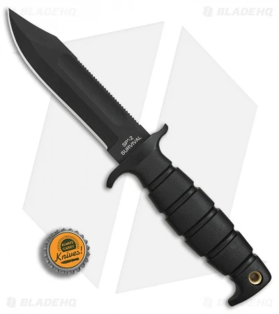 Ontario OKC Spec Plus SP2 Air Force Survival Bowie Fixed Blade (5.5" Black) 8680 4 Ontario OKC Spec Plus SP2 Air Force Survival Bowie Fixed Blade (5.5" Black) 8680 - Image 4