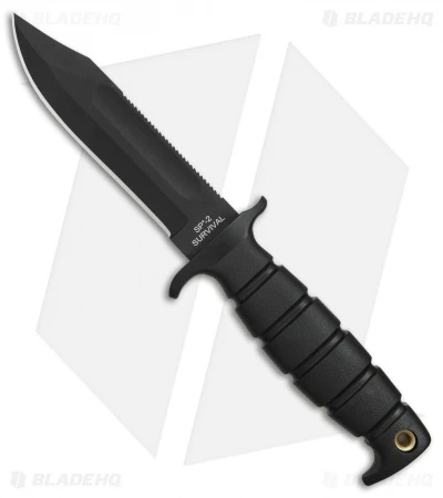 Ontario OKC Spec Plus SP2 Air Force Survival Bowie Fixed Blade (5.5" Black) 8680 1 Ontario OKC Spec Plus SP2 Air Force Survival Bowie Fixed Blade (5.5" Black) 8680