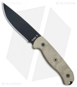 Ontario TAK-1 Fixed Blade Knife Micarta (4.75" Black) OKC 8671