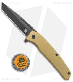 Ontario Ti22 Equinox Frame Lock Knife Bronze Titanium (3" Black) -Blade HQ Ontario Ti22 Equinox FL Bronze Ti Black BHQ 140245 jr bottlecap
