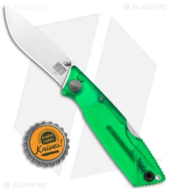Ontario Wraith Ice Series Terrain Lockback Knife Green Polymer (2.6" Satin) -Blade HQ Ontario Wraith Ice Series Terrain LB Green Polymer Satin BHQ 140422 jr bottlecap