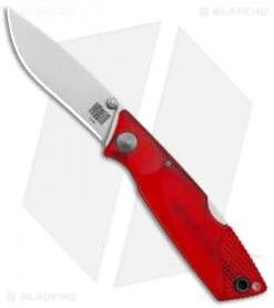 Ontario Wraith Ice Series Fire Lockback Folding Knife Red GFN (2.6" Satin)
