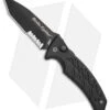 Ontario XM Strike Fighter 2-S Automatic Knife Black Aluminum (3.75" Black Serr)