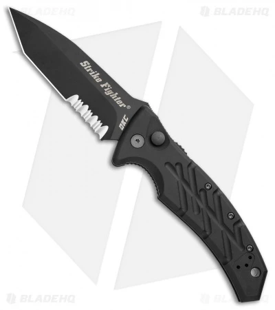 Ontario XM Strike Fighter 2-S Automatic Knife Black Aluminum (3.75" Black Serr) 1 Ontario XM Strike Fighter 2-S Automatic Knife Black Aluminum (3.75" Black Serr)