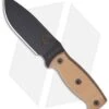 Ontario Afghan Knife Fixed Blade Tan Micarta (5.38" Black Plain) 9419TM