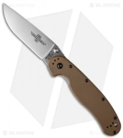 Ontario RAT Model 1 Liner Lock Knife Coyote Brown (3.625" Satin) 8848CB
