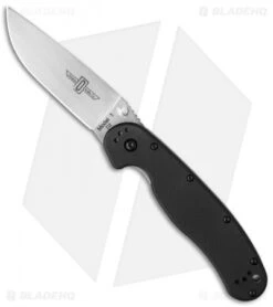 Ontario RAT Model 1 Liner Lock Knife Black (3.6" D2 Satin) 8867