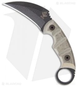 Ontario Ranger Karambit EOD Knife W/ Micarta Handle (3.5" Black) 9466