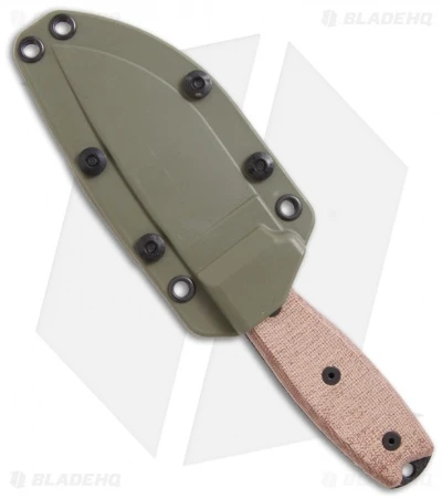 Ontario RAT-3 Knife Fixed Blade 1095 Steel W/ Green Sheath (3.75" Black Serr) 2 Ontario RAT-3 Knife Fixed Blade 1095 Steel W/ Green Sheath (3.75" Black Serr) - Image 2