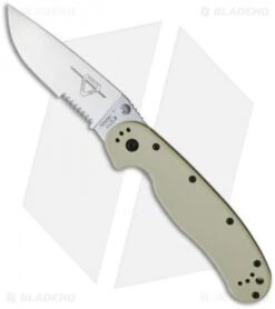 Ontario RAT Model 1 Liner Lock Knife Desert Tan (3.625" Satin Serr) 8849DT