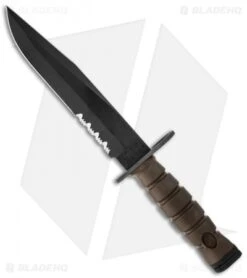 Ontario OKC3S Marine Bayonet Fixed Blade Knife (8" Black Serr) 6504