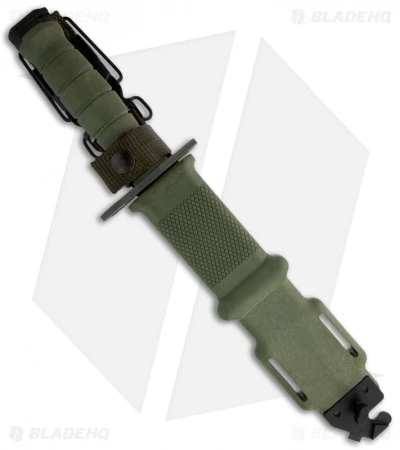 Ontario 490 M-9 Green Bayonet & Scabbard OD Green (7" Black) 6220 2 Ontario 490 M-9 Green Bayonet & Scabbard OD Green (7" Black) 6220 - Image 2