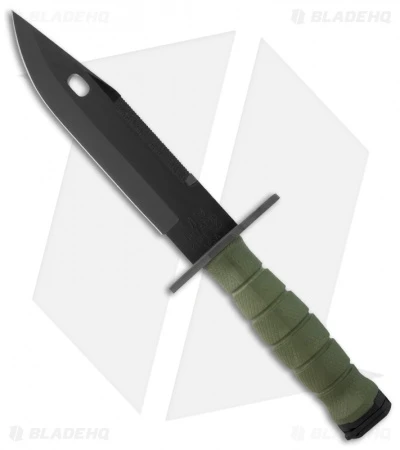 Ontario 490 M-9 Green Bayonet & Scabbard OD Green (7" Black) 6220 1 Ontario 490 M-9 Green Bayonet & Scabbard OD Green (7" Black) 6220
