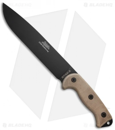 OKC 125th Anniversary RTAK II Fixed Blade Knife Tan Micarta (11" Black) 8644 1 OKC 125th Anniversary RTAK II Fixed Blade Knife Tan Micarta (11" Black) 8644