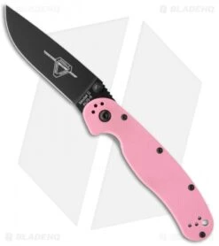 Ontario RAT Model 2 Liner Lock Knife Pink (3" Black) 8863