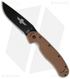 Ontario RAT Model 1 Liner Lock Knife Coyote Brown (3.625" Black) 8846CB